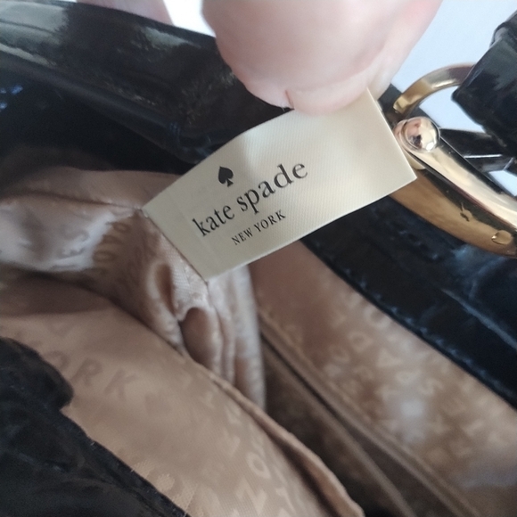 Kate Spade Ridgly Avenue Becky Ostrich Leather Black Bag - Picture 5 of 12